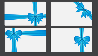 Gift card with bow vector illustration