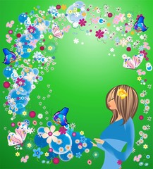 niebieska dziewczyna, © klatki