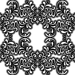 Black and white seamless pattern