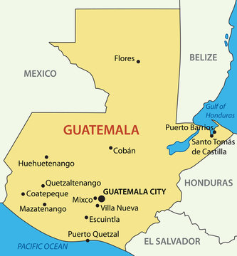 Republic of Guatemala - vector map
