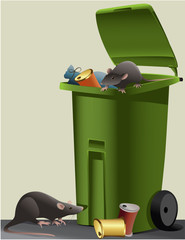 Rats in the rubbish dump