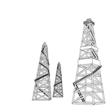 Oil rig backdrop for your text