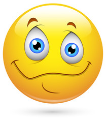 Smiley Vector Illustration - Innocent Eyes Face