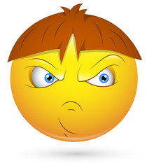 Smiley Vector Illustration - Bad Kid Face