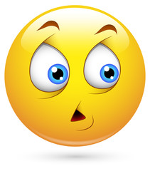 Smiley Vector Illustration - Scared Face