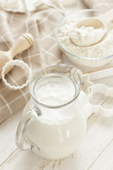 Obraz na płótnie Canvas Mąki i mleka