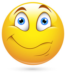 Smiley Vector Illustration - Listening