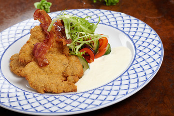 Schnitzel with salad