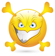Smiley Vector Illustration - Creepy