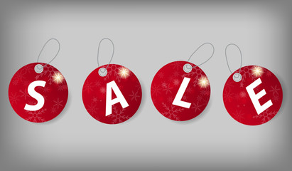 Set of Christmas Sale Tags. Vector illustration