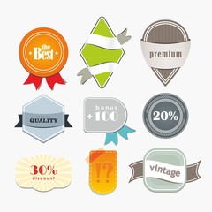 Fototapeta premium Vintage collection of Premium Quality and Guarantee Labels/