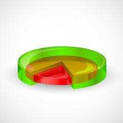 Obraz premium Glossy Pie Chart