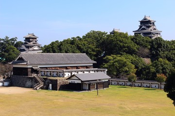 熊本城　天守閣群と南大手門