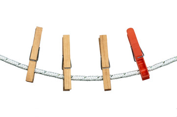 Pegs on a rope