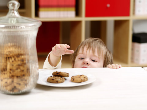 Little Boy Stealing Cookies