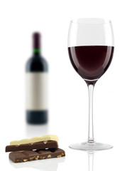Rotwein und Schokolade