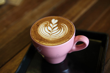 coffee on wood background