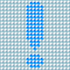 Led ecxlamation mark for alerts, instructions.