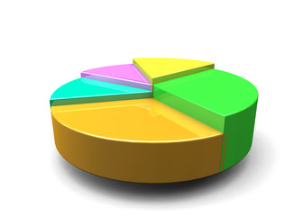 Obraz premium GRAPH AND DIAGRAM - 3D