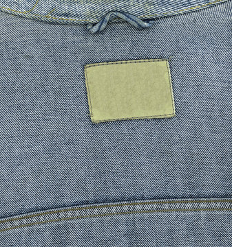 jeans texture, label.