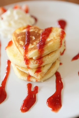strawberry pancake