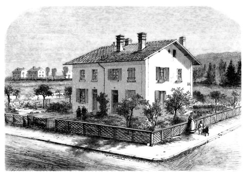 4 Families House_WorkersHousingEstate_Cit&eacute; Ouvri&egrave;re_19th century