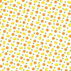 Pattern fruit. Orange and lemon.