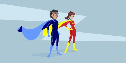 Deurstickers Superhelden Helden