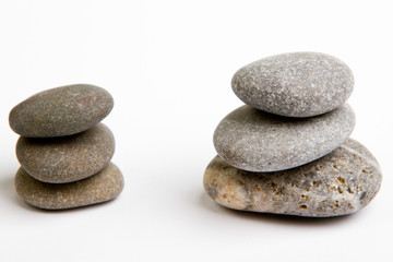 Fototapeta na wymiar Color stones (zen) isolated on white background