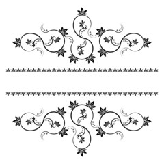 Frame with monograms for design and decorate.