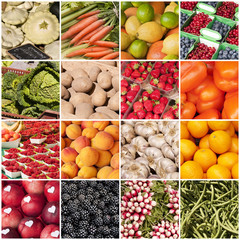 Collage fruits et légumes