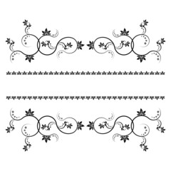 Frame with monograms for design and decorate.
