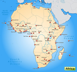 Übersichtskarte von Afrika