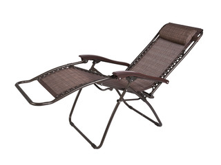 Brown rocking chair isolated