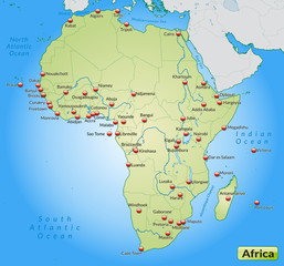 Übersichtskarte von Afrika