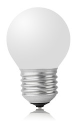 Incandescent lamp isolated on white with clipping path