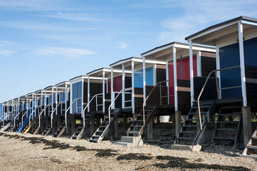 Colorful Beach Huts at Southend, Essex, UK