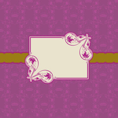 Template frame design for greeting card .