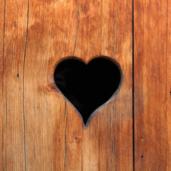 Wood backdrop with heart - France (Savoie)