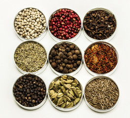 Different types of spices