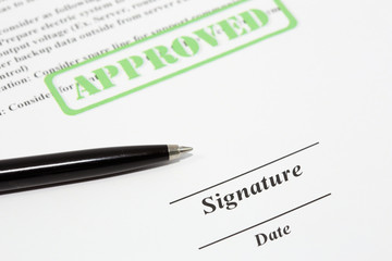Obraz premium Sign document