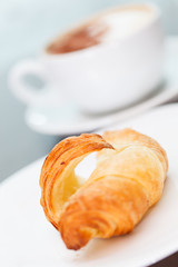 morning coffee with croissant