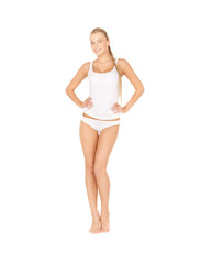 beautiful woman in cotton underwear