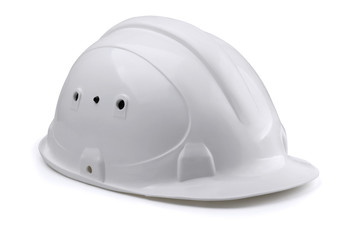 Fototapeta premium White construction hard hat