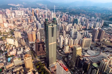 Fototapeten Shenzhen-Ansicht von oben © niromaks