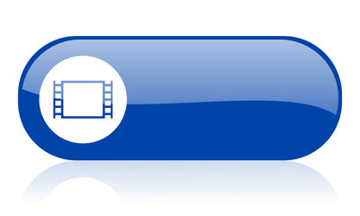 movie blue web glossy icon