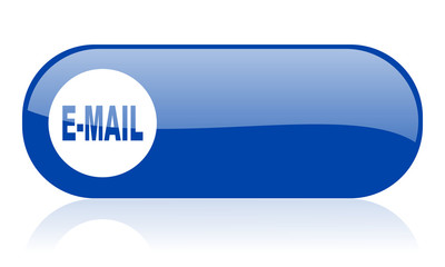 mail blue web glossy icon