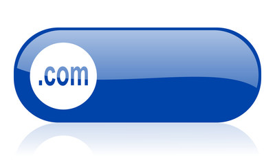 com blue web glossy icon