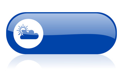 Fototapeta premium weather blue web glossy icon