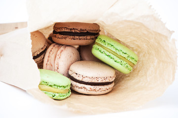 macaroon in wrapping paper